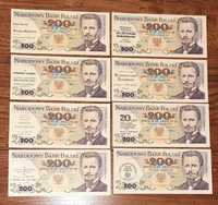 Banknoty 200 zł z nadrukiem stan UNC-