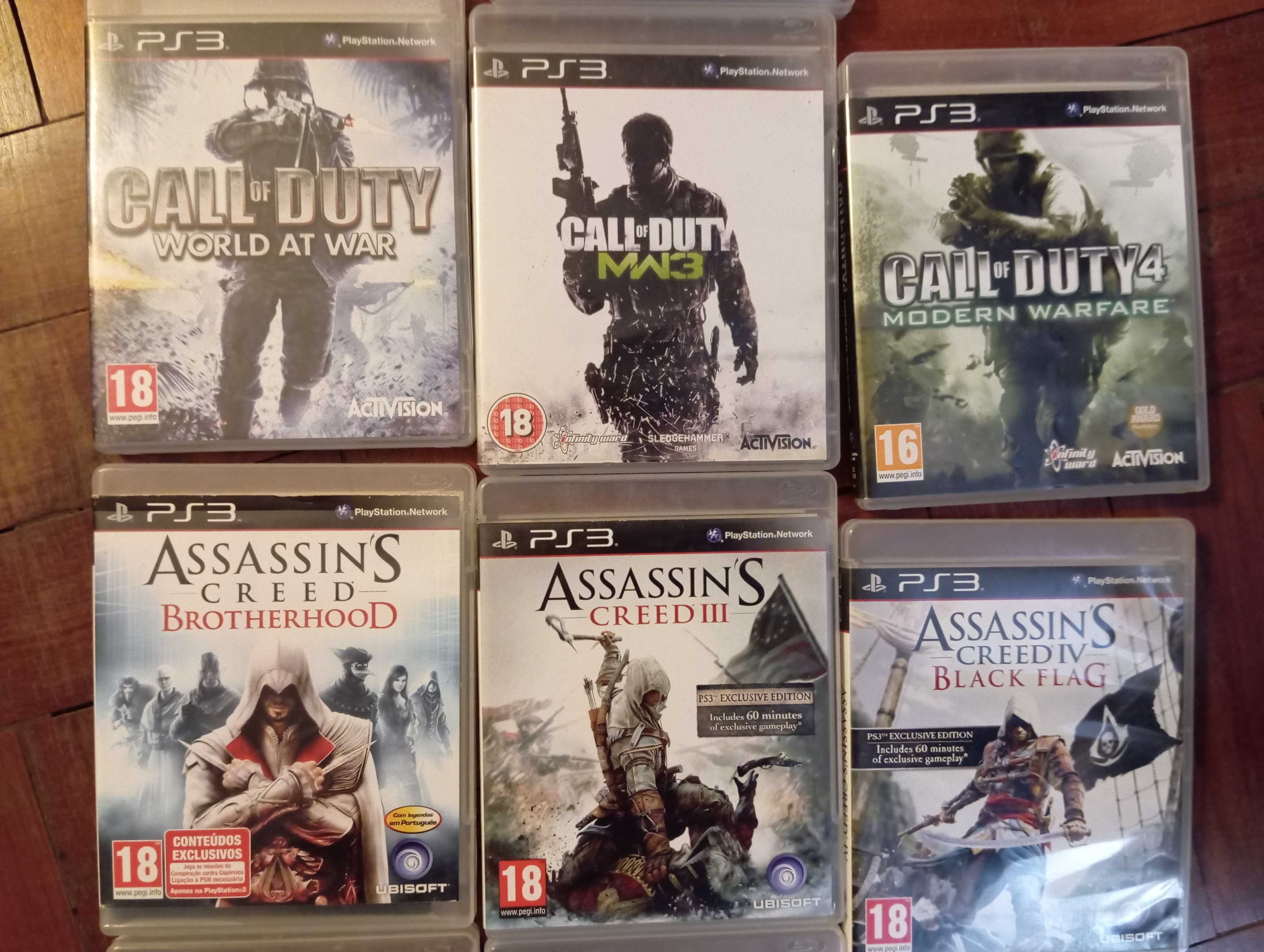 Jogos PS3 - Vendidos individualmente (Preço indicativo da média)