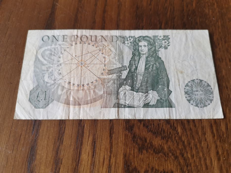 Dwa banknoty funty Anglia 1 funt