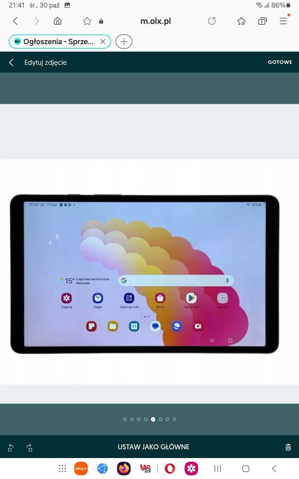 ELEGANCKI tablet Samsung A9. Gwarancja producenta.