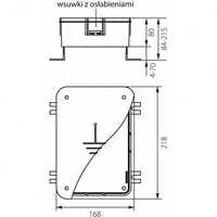 Puszka do złącza odgromowego z regulacją głębokości o wym. 218x168x80