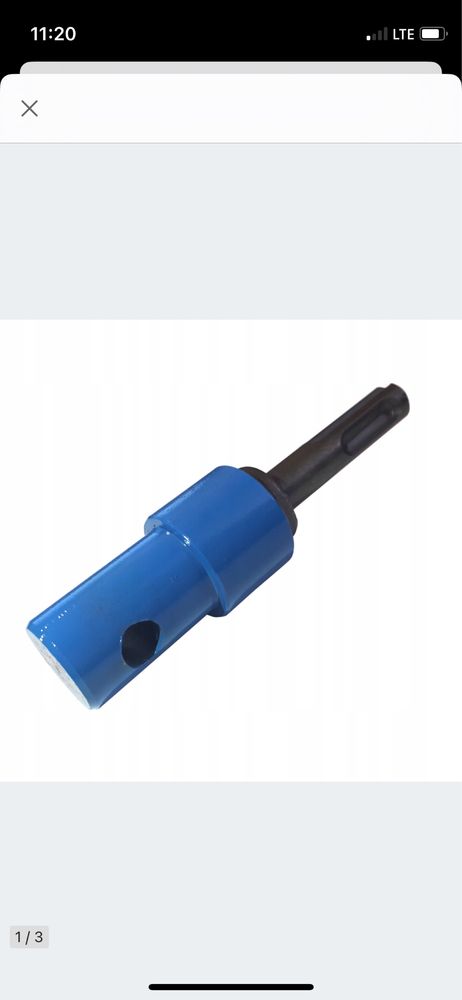 Wiertło do wiertnicy glebowej o wymiarach 25x80 plus adapter SDS