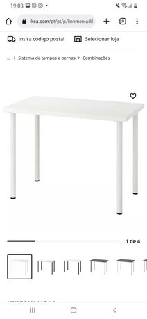 Mesa secretaria IKEA na cor branca