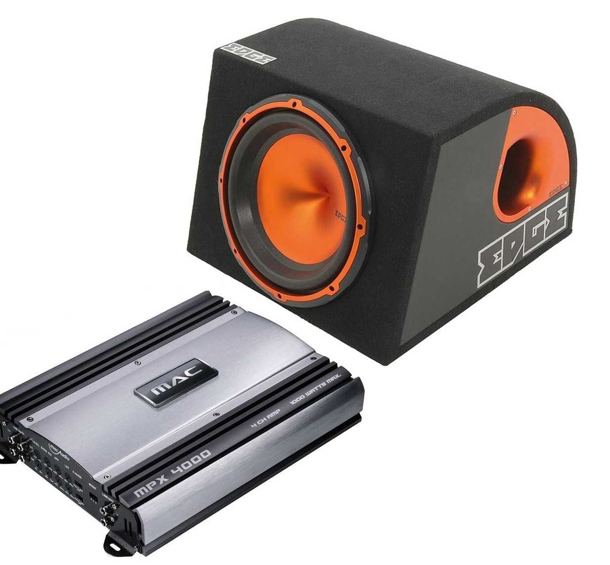 Subwoofer Skrzynia Basowa Edge + Wzmacniacz MAC Audio 1000W