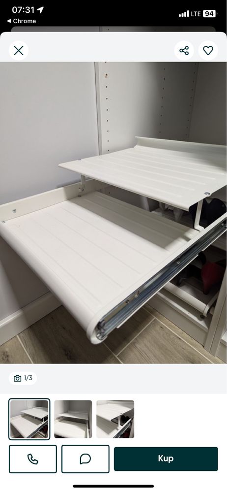 Polka na buty system pax ikea 75cm na 58cm
