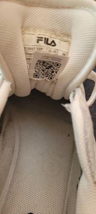 Białe damskie buty skórzane Fila ,roz 38