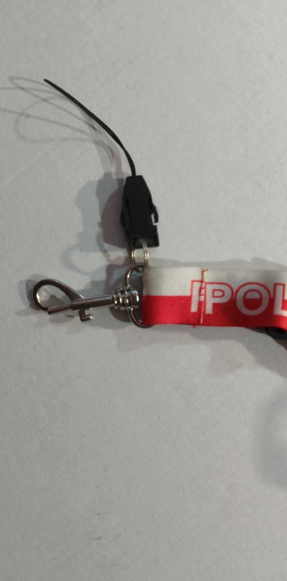 Smycz do kluczy biało - czerwona Polska długa 52 cm