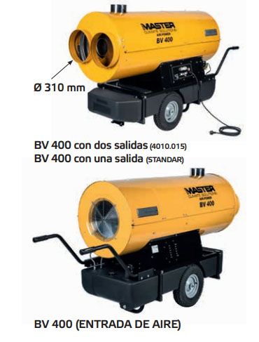 Aquecedor diesel de combustão indireta Master com chaminé de 80/110 KW