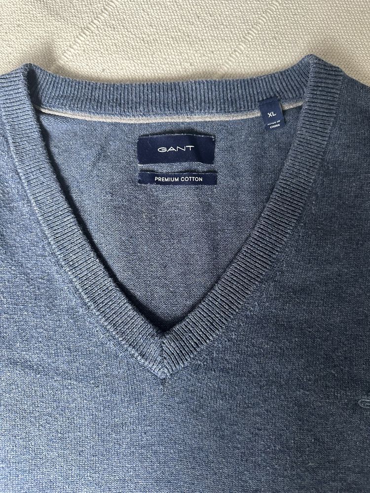 Męska bawełniana kamizelka Gant marka premium XL granat