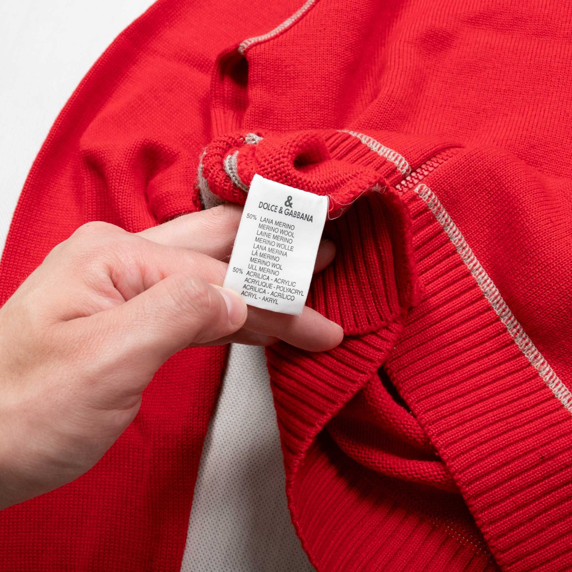 Dolce&Gabbana y2k sweter rozpinany 52eu slim wełniany