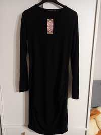 Nowa czarna sukienka prążkowana rozmiar 38