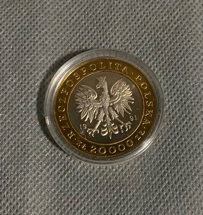 Moneta 20 000 złotych 225 Lat Mennicy Warszawskiej 1991 rok