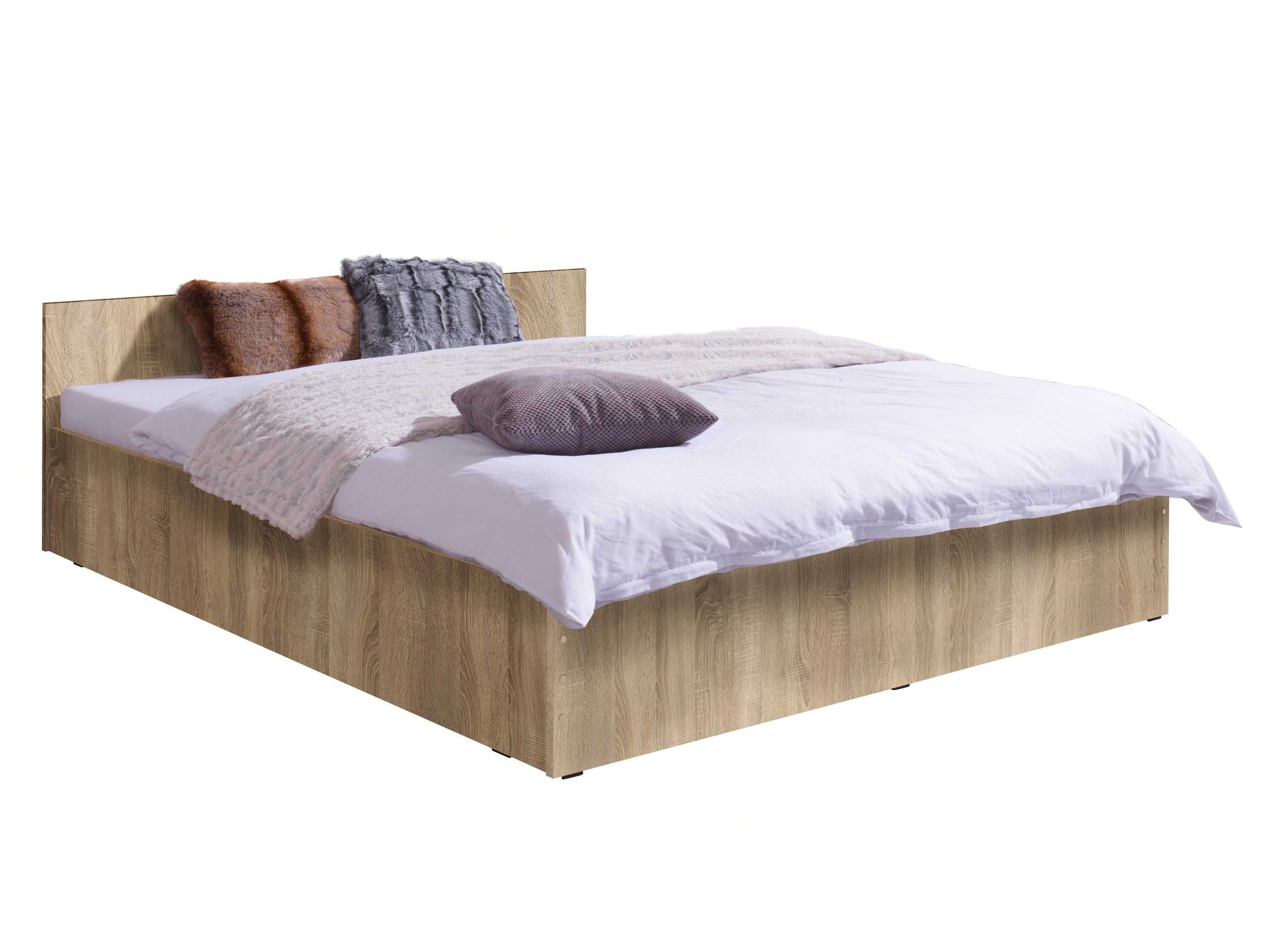 Łóżko 160X200 z Materacem + mocny drewniany stelaż Nowe Sypialnia lena