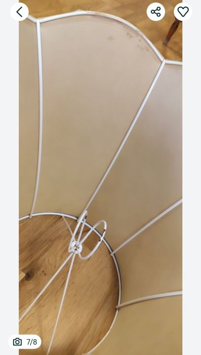 Abazur duży gładka tkanina PRL