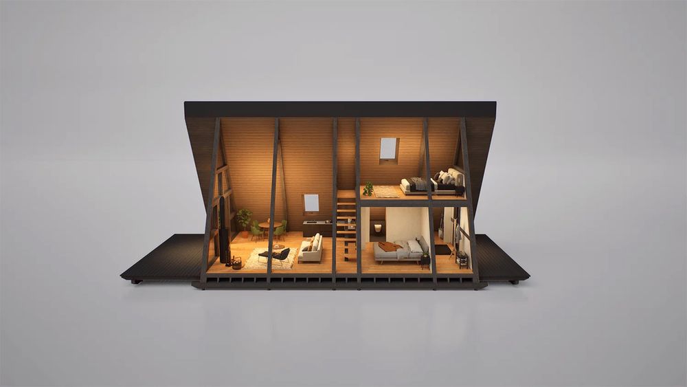 Строительство домов в стиле A-Frame.