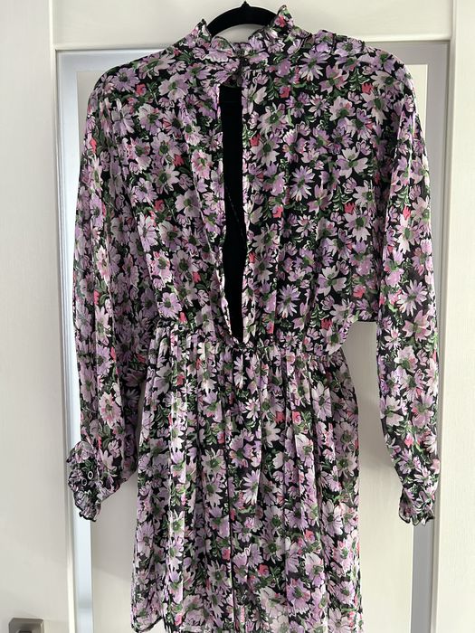 Сукня zara шифонова в квітковий принт