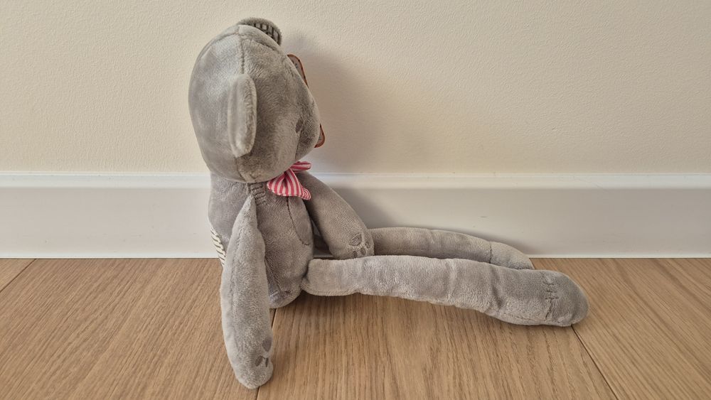 Uroczy miś z kokardką, maskotka,  przytulanka dla niemowlaka_NOWY