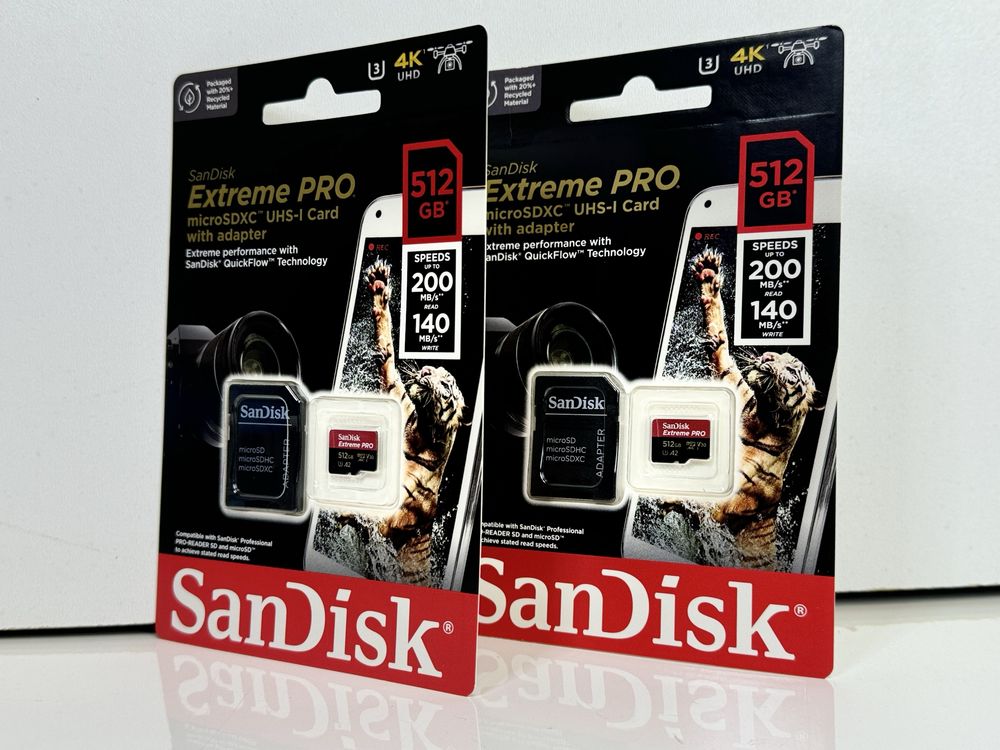 Карта пам'яті SanDisk Extreme Pro microSDXC 512GB з SD адаптером