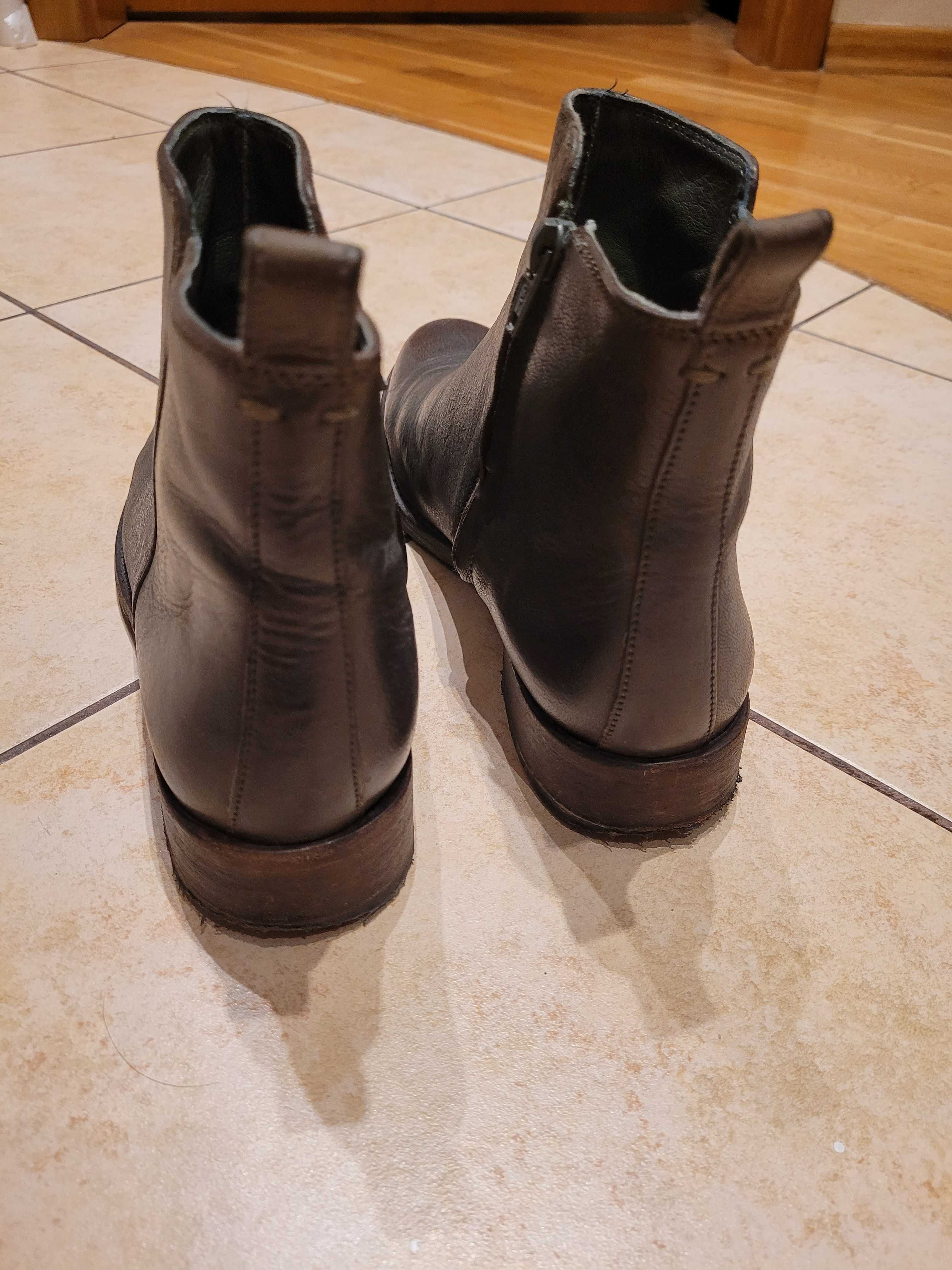 Botki skórzane nieocieplone r. 39 Clarks