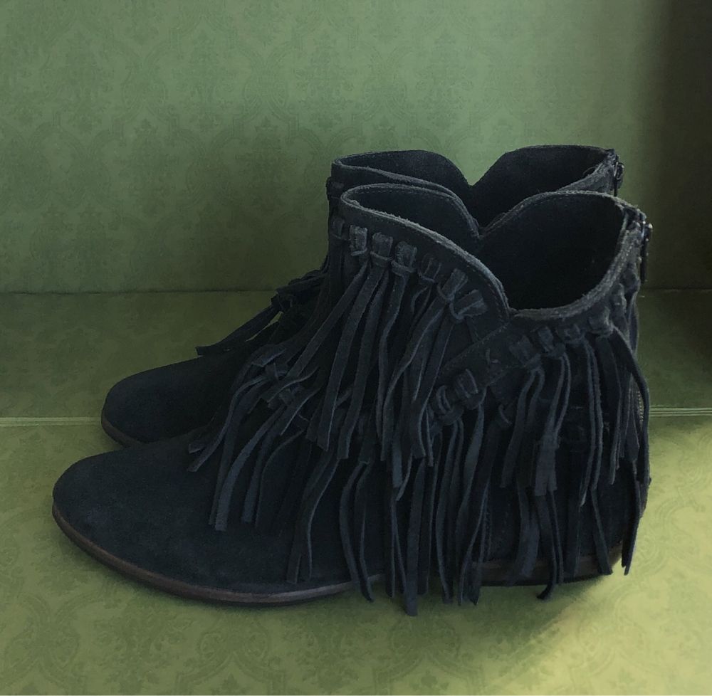 Buty MTNG ankle boots skórzane skóra naturalna zamsz zamszowe 39