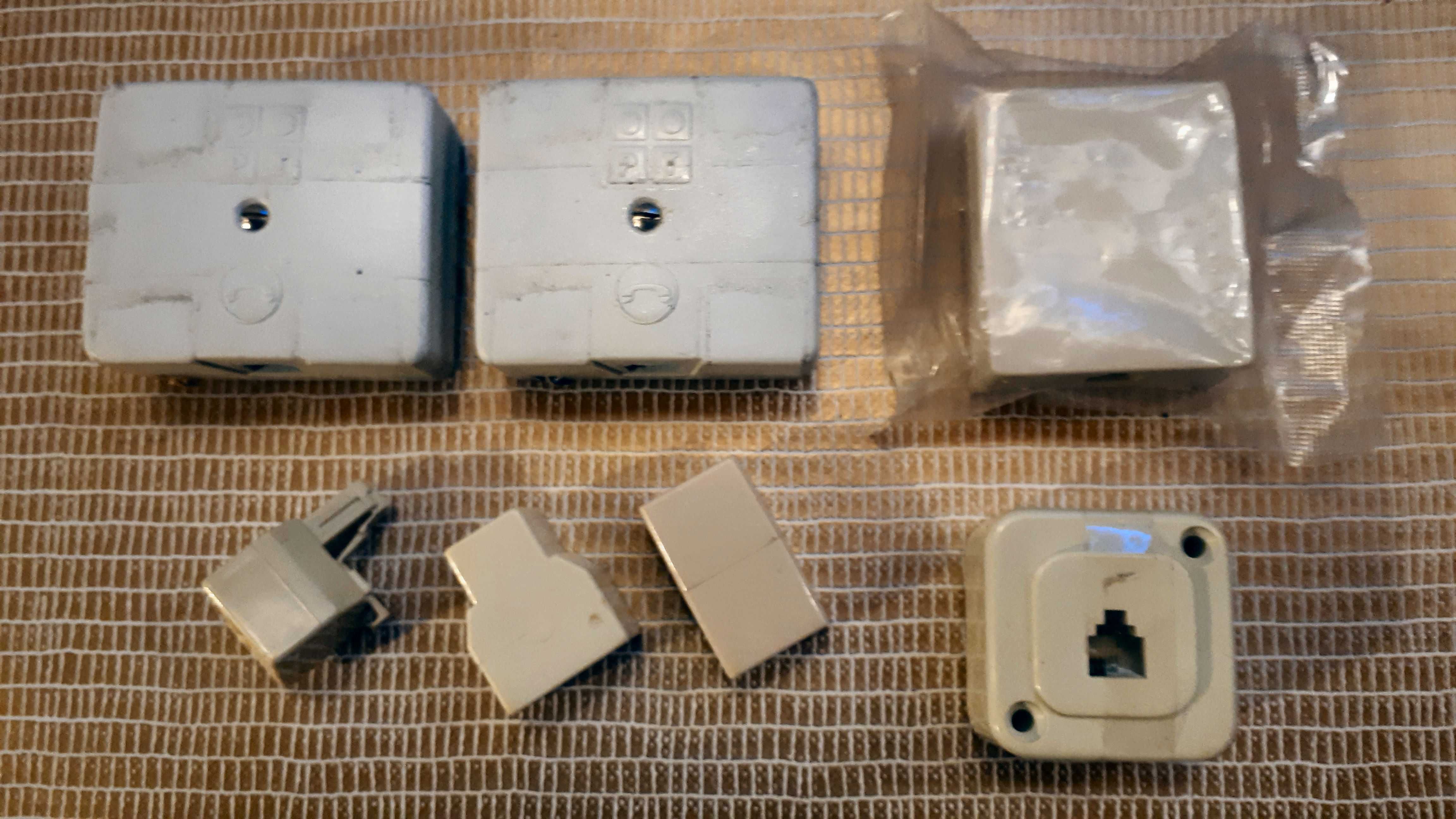 Lote de cabos telefone, tomadas, fichas, adaptadores e filtros ADSL