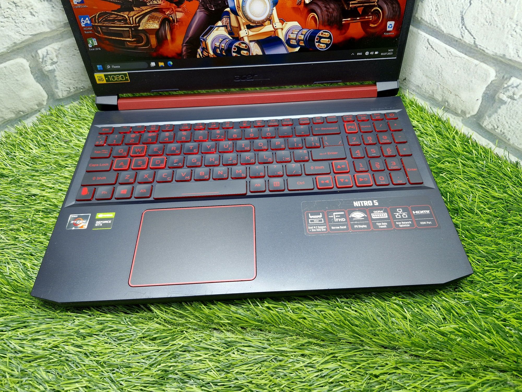 Магазин:Acer Nitro 5/Ryzen 5-3550H/16gb/500SSD+1TB/GTX 1650 4gb/Ноутбу