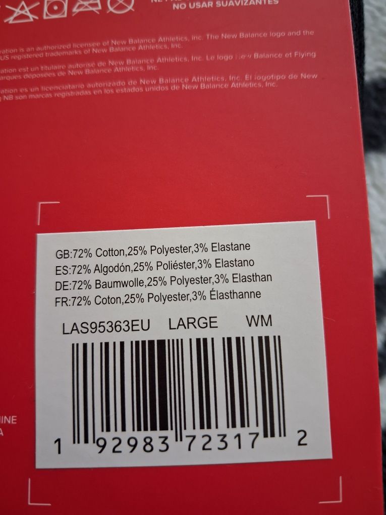 Skarpety bawełniane New Balance 43-46 3 pary nowe z metką