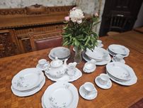 Serwis Bohemia na 6 osób obiad kawa porcelana #1329 Stylowy Węgrów