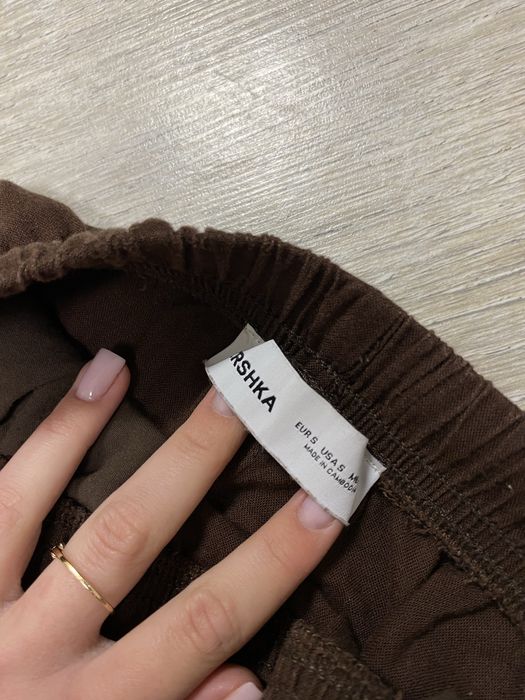 Штани на основі льону з еластичним поясом