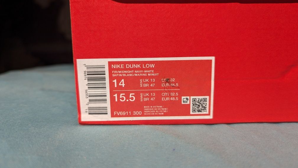 Nike Dunk Low Fir Midnight Navy - rozmiar: 48.5