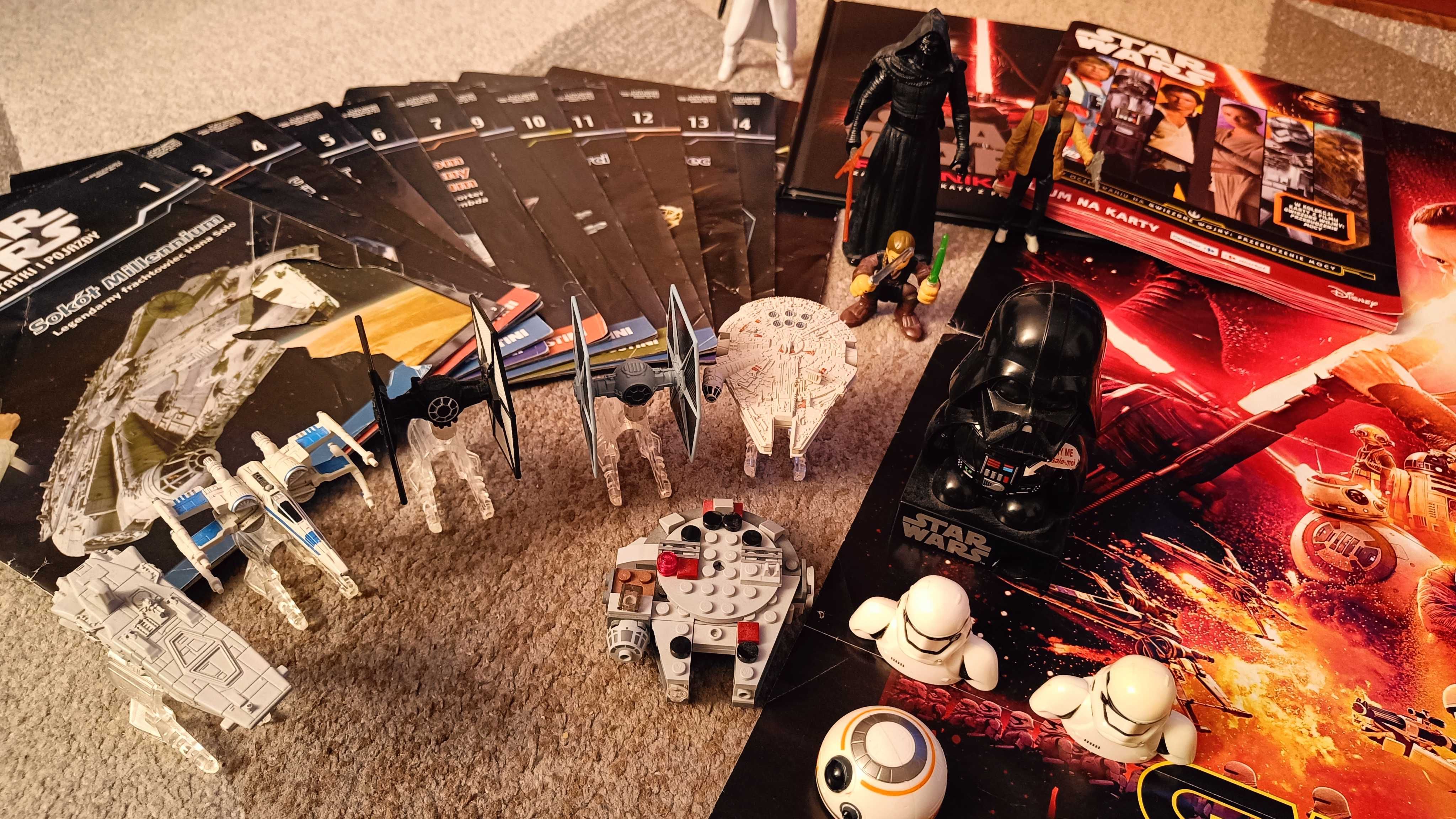 Zestaw dla fana Star Wars figurki karty plakaty puzzle gry lego