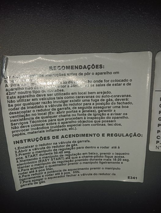 Aquecedor á gás Equation