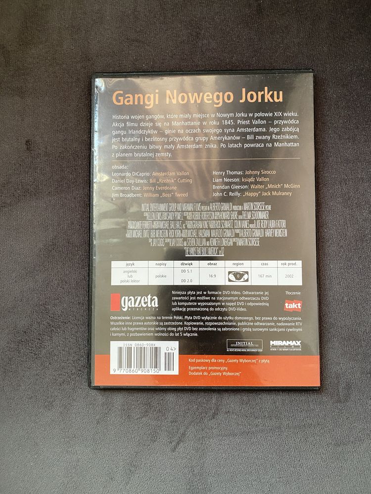 Gangi Nowego Jorku DVD film filmy płyta płyty