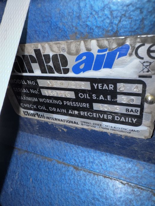 Sprężarka Clarke nr seryjny 159756