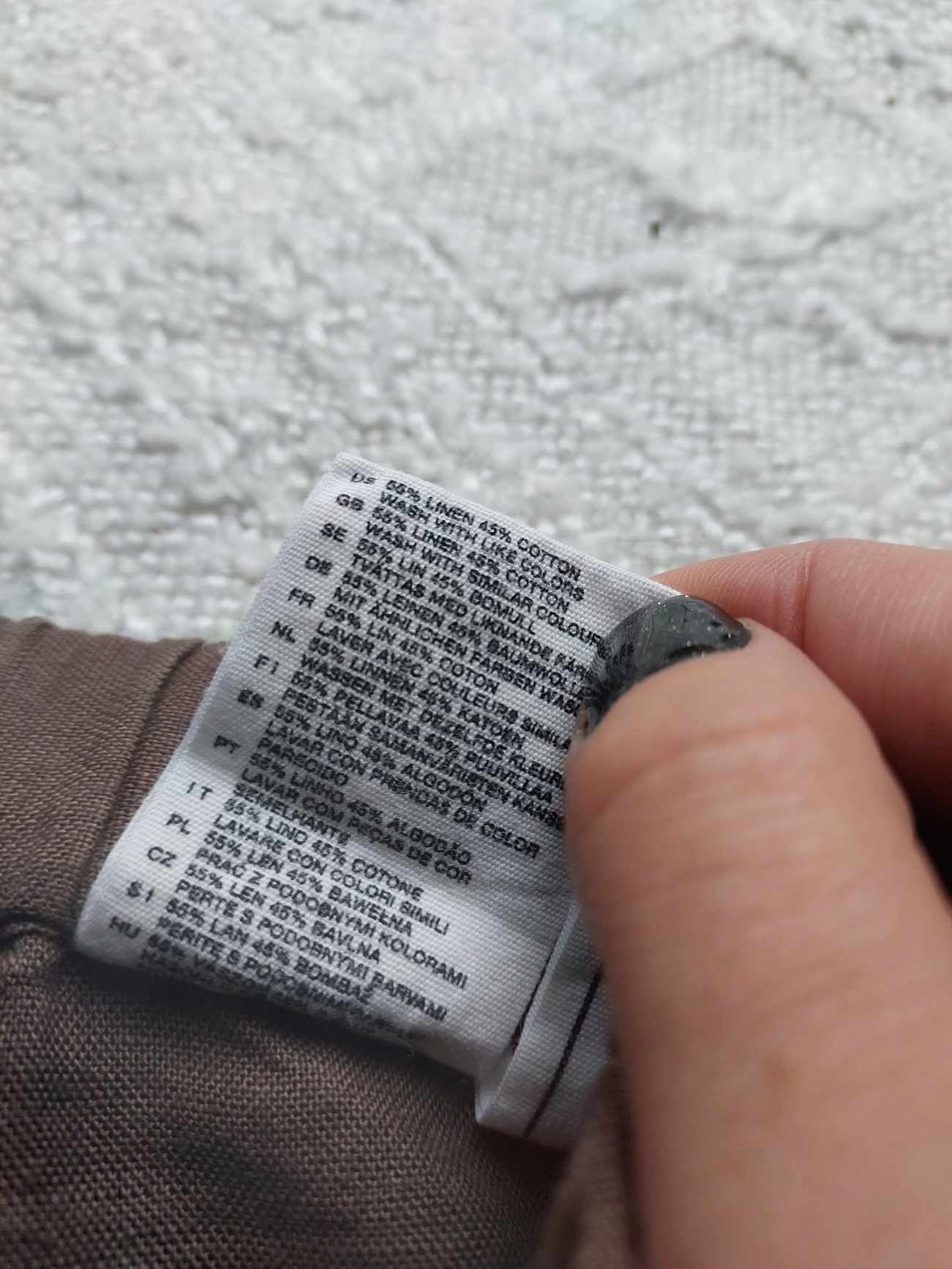 Spodnie lniane,  len 122 brązowe h&m