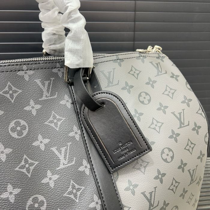 Louis Vuitton keepall сумка серая ручная дорожная в спортзал