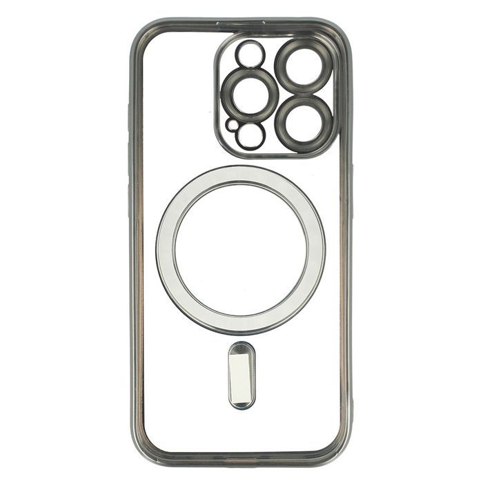 Metallic Magsafe Case Do Iphone 15 Plus Srebrny