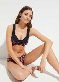 B.P.C bikini typu minimizer czarno-rude we wzory 42 (80E).