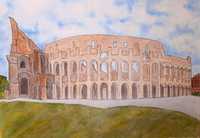 Картина акварель "Рим. Колізей"