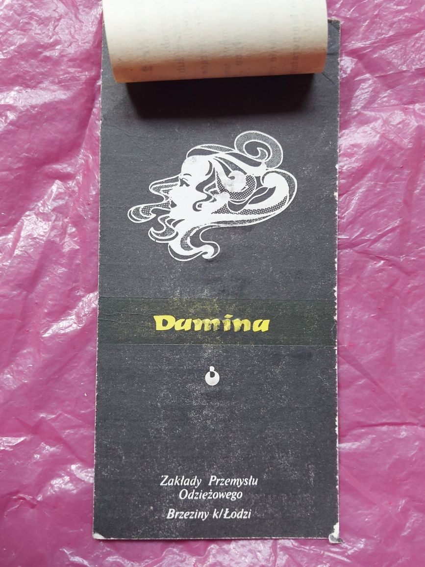 stara Metka paragon 1986rok ZAKŁADY ODZIEŻOWE BRZEZINY