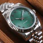 seiko arabic dial green 36 mm