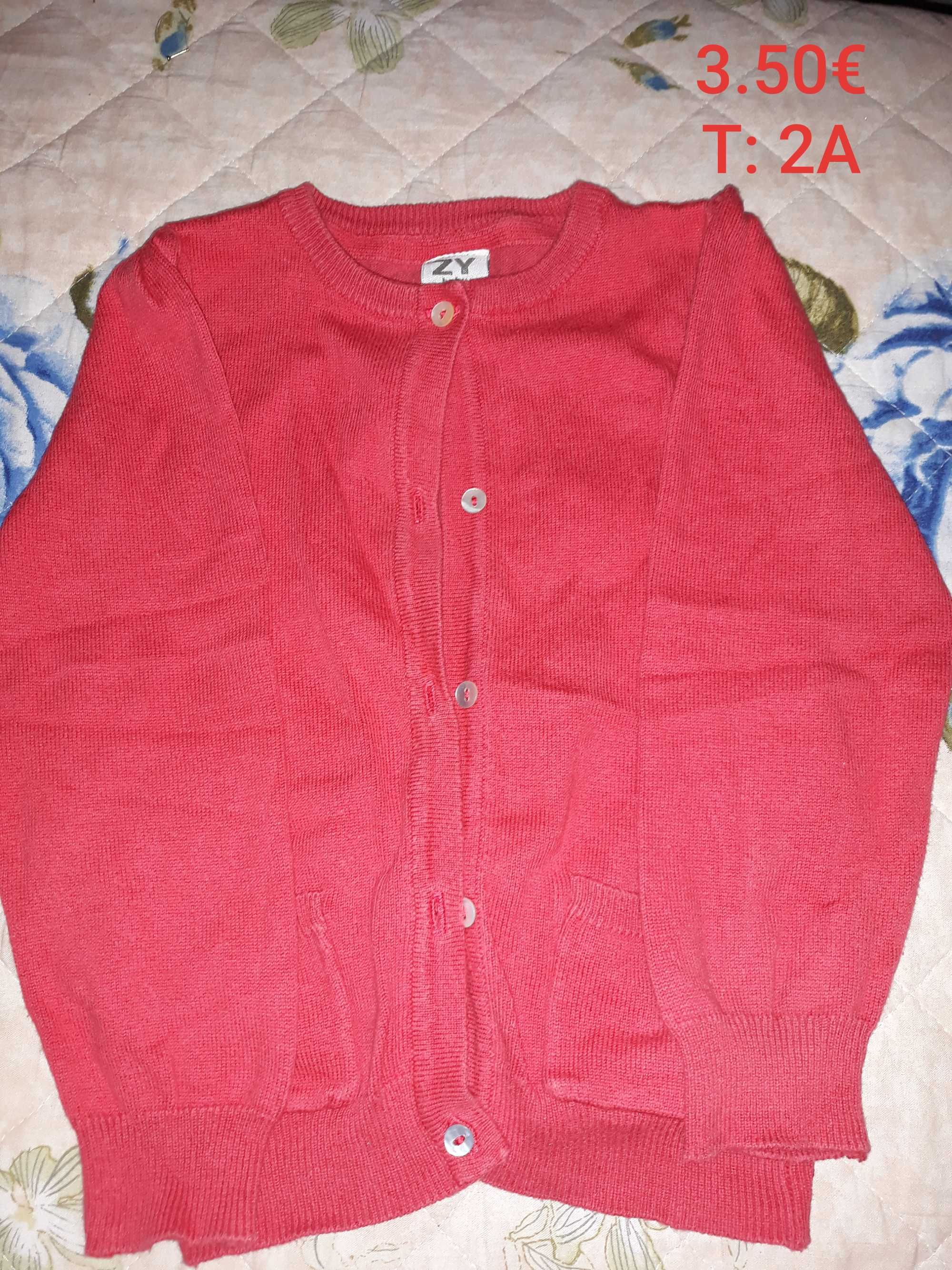 Roupa de menina, tamanho 2 a 3 anos.