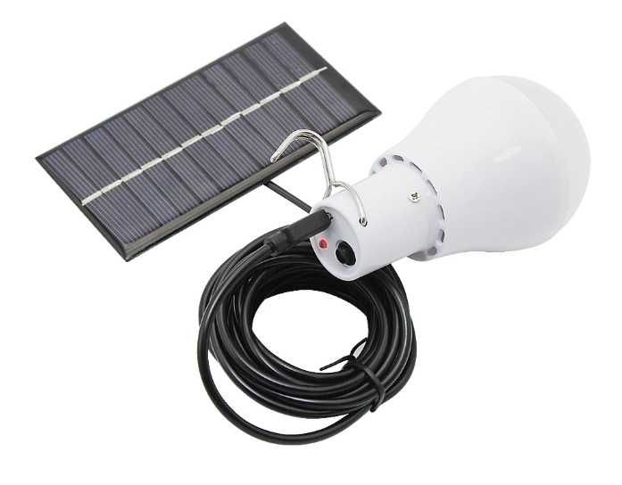 Zestaw Solarny Żarówka Lampa latarka LED USB Akumulator li ion Solar