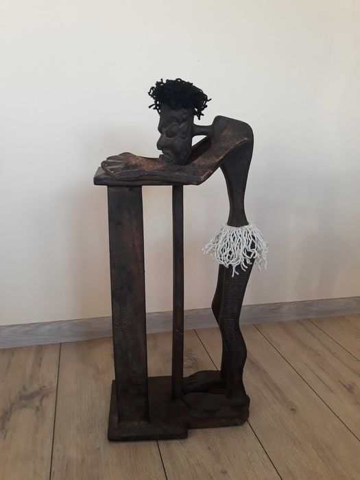 Stojak na CD, afrykańska rzeźba