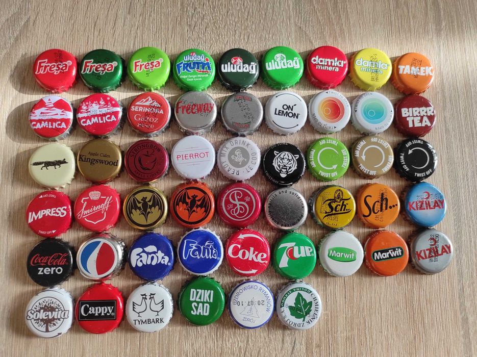 Zestaw 51 Kapsle Niepiwne Polskie i Zagraniczne