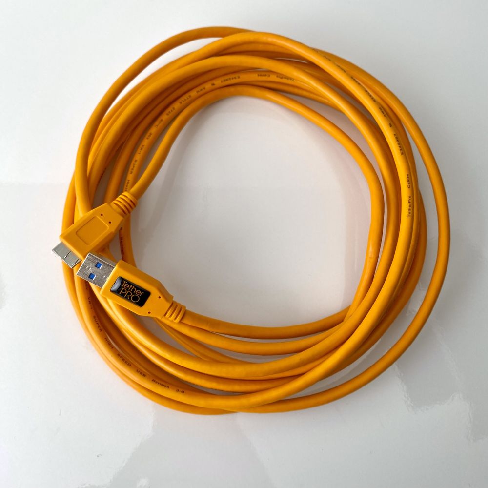 Cabo TetherTools USB 3.0 para Micro B 3.0 (4,6 metros, laranja)
