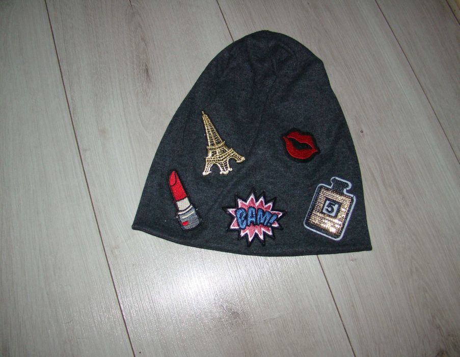 Przejściowa podwójna czapka dla dziewczynki roz unisex