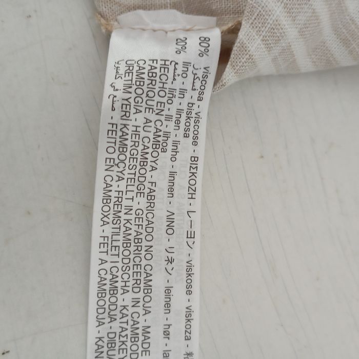 Blusa feminina bege com listas, Zara