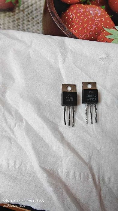 Tranzystory mocy Philips BD 649 i BD 650 Radmor 5412