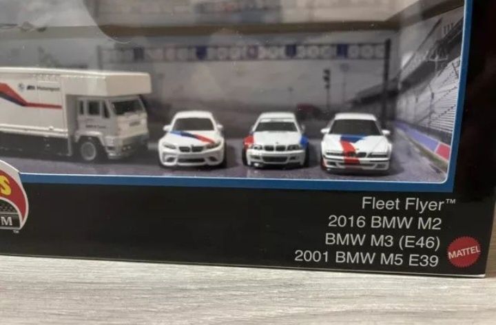 Hot wheels premium pack de 1 fleet flyer e 1 bmw m2, m3 e m5